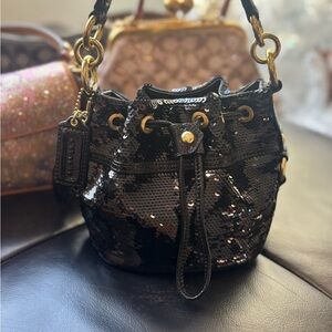 Coach Sequin Bucket Bag